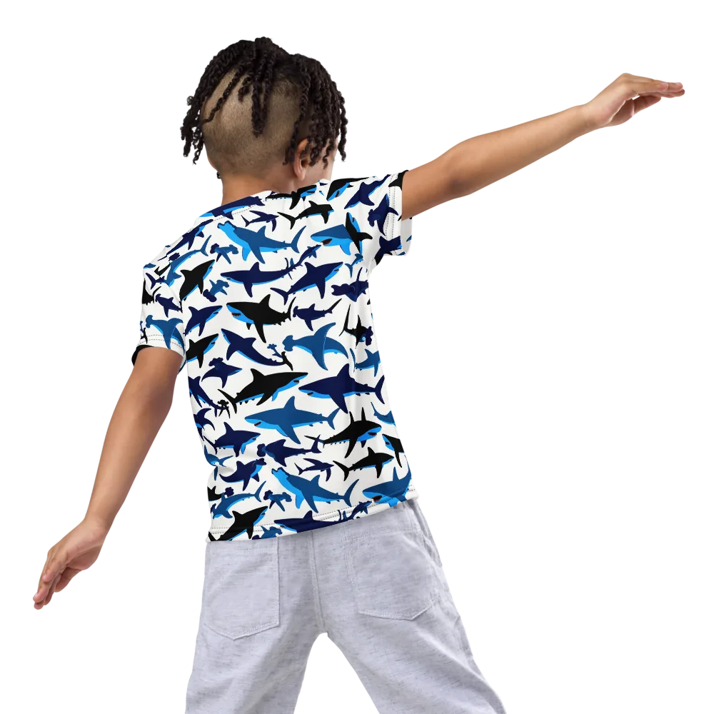 Abyssal School on Kids Crew Neck T-Shirt — Back