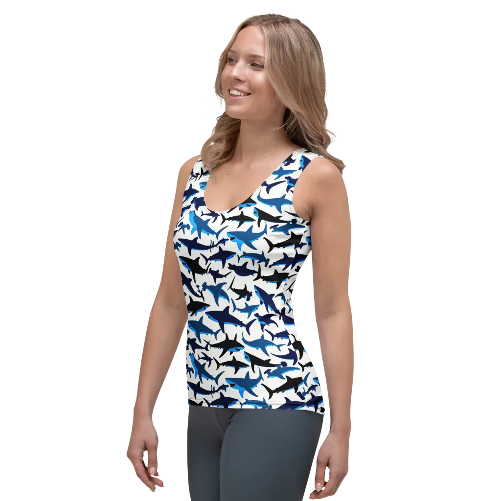 Abyssal School on Women's Tank Top — Left Front