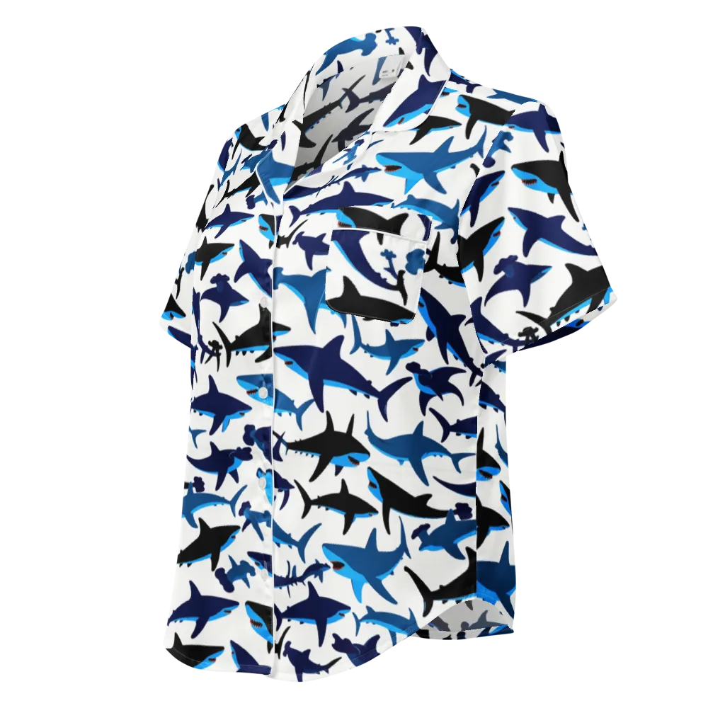 Abyssal School on Women's Short Sleeve Pajama Top — Left Front