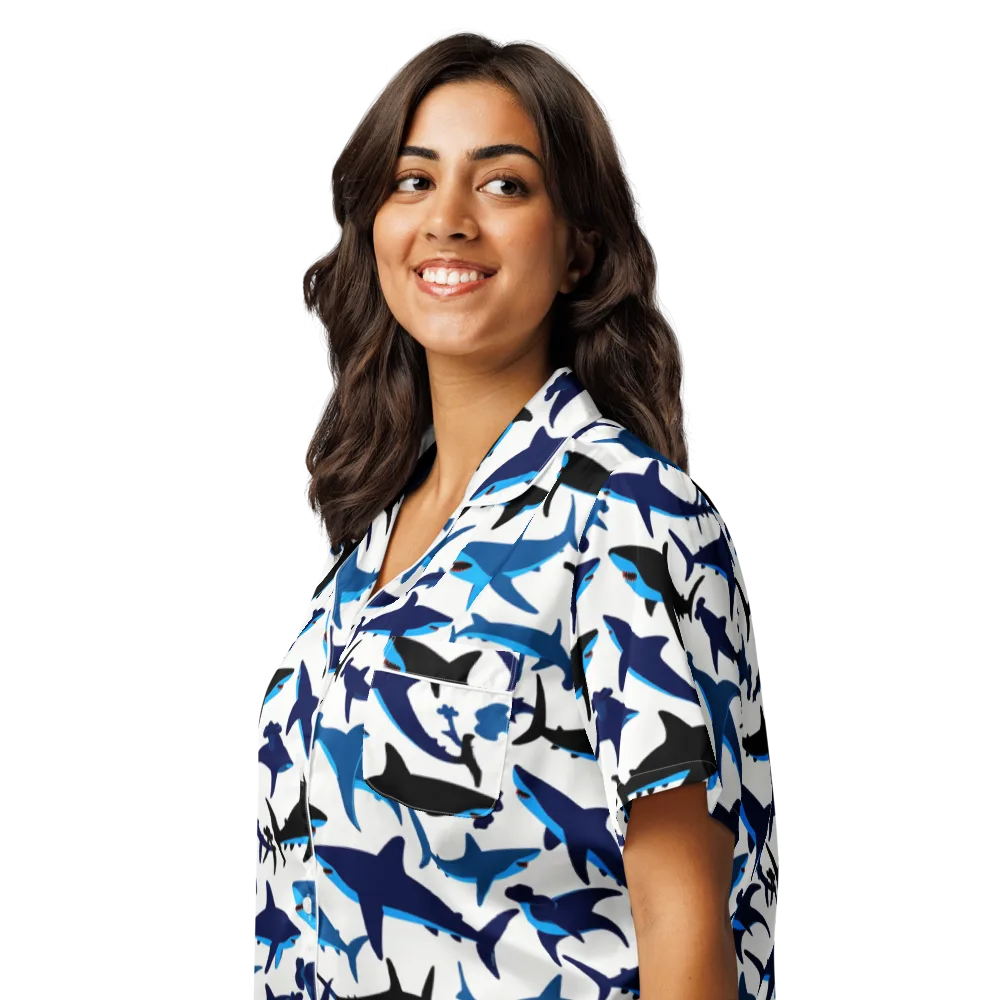 Abyssal School on Women's Short Sleeve Pajama Top — Left Front