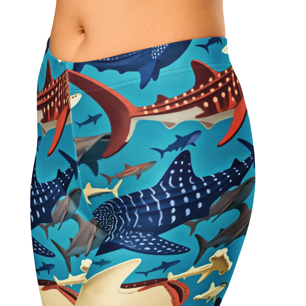 Azure Leviathan on Capri Leggings — Zoomed-in