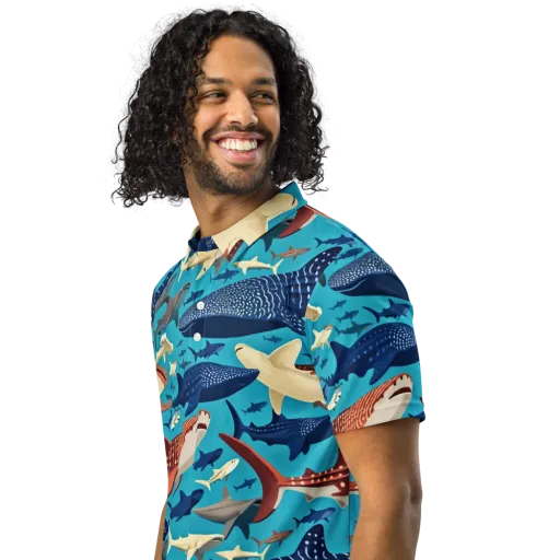 Azure Leviathan on a Men's Slim Fit Polo Shirt