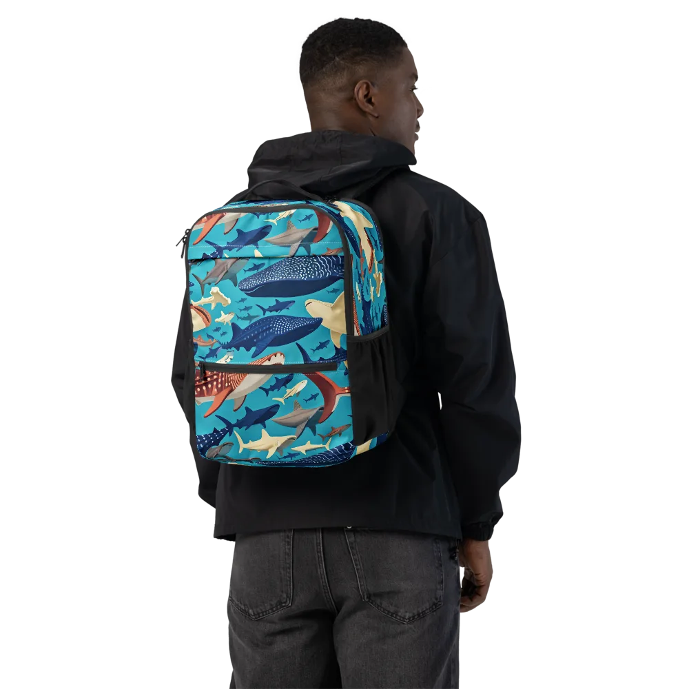 Azure Leviathan on Utility Backpack — Back