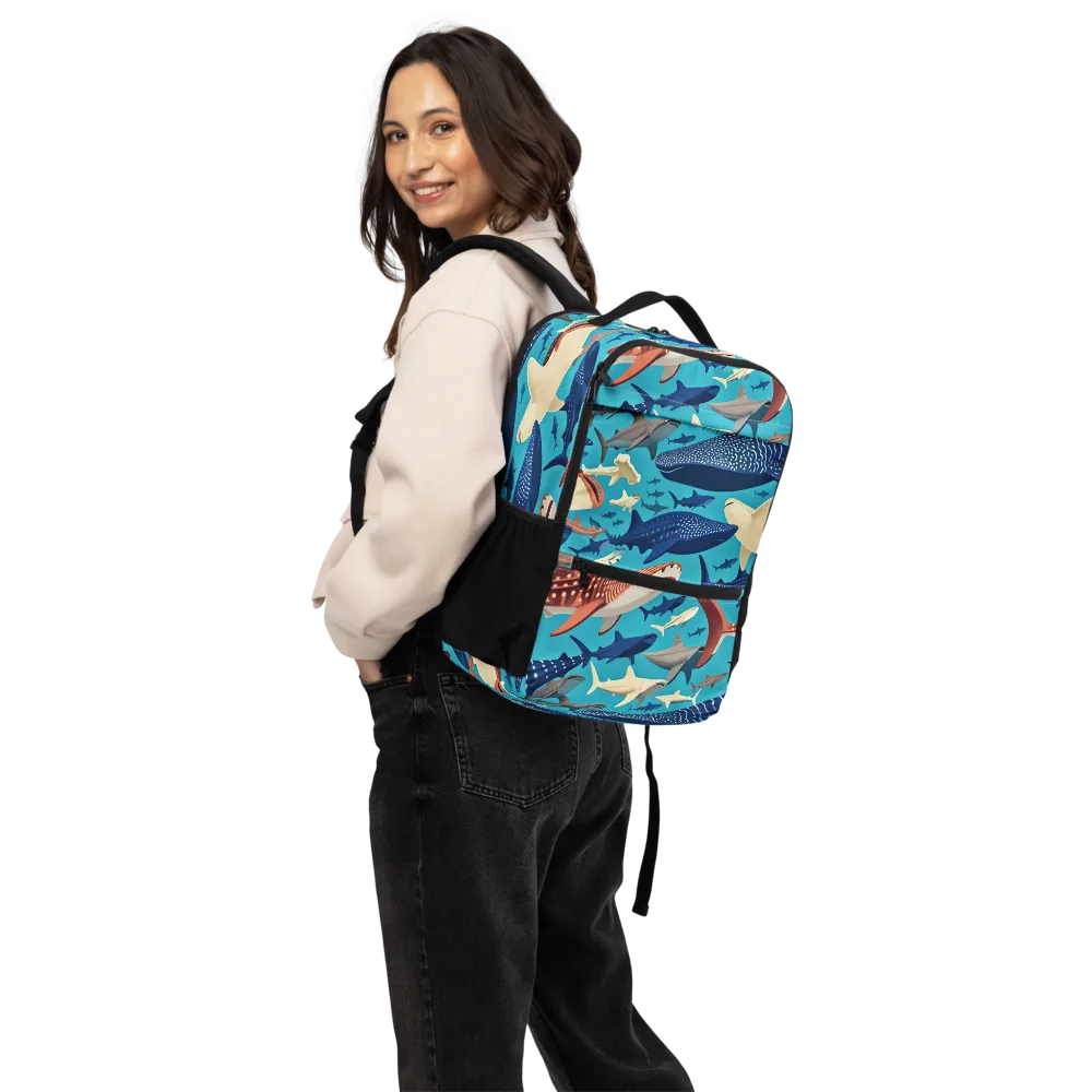 Azure Leviathan on Utility Backpack — Back
