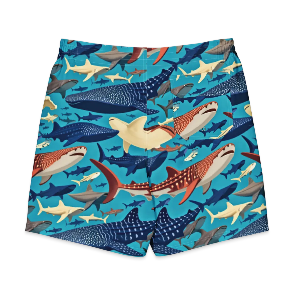Azure Leviathan on Men's Board Shorts — Back