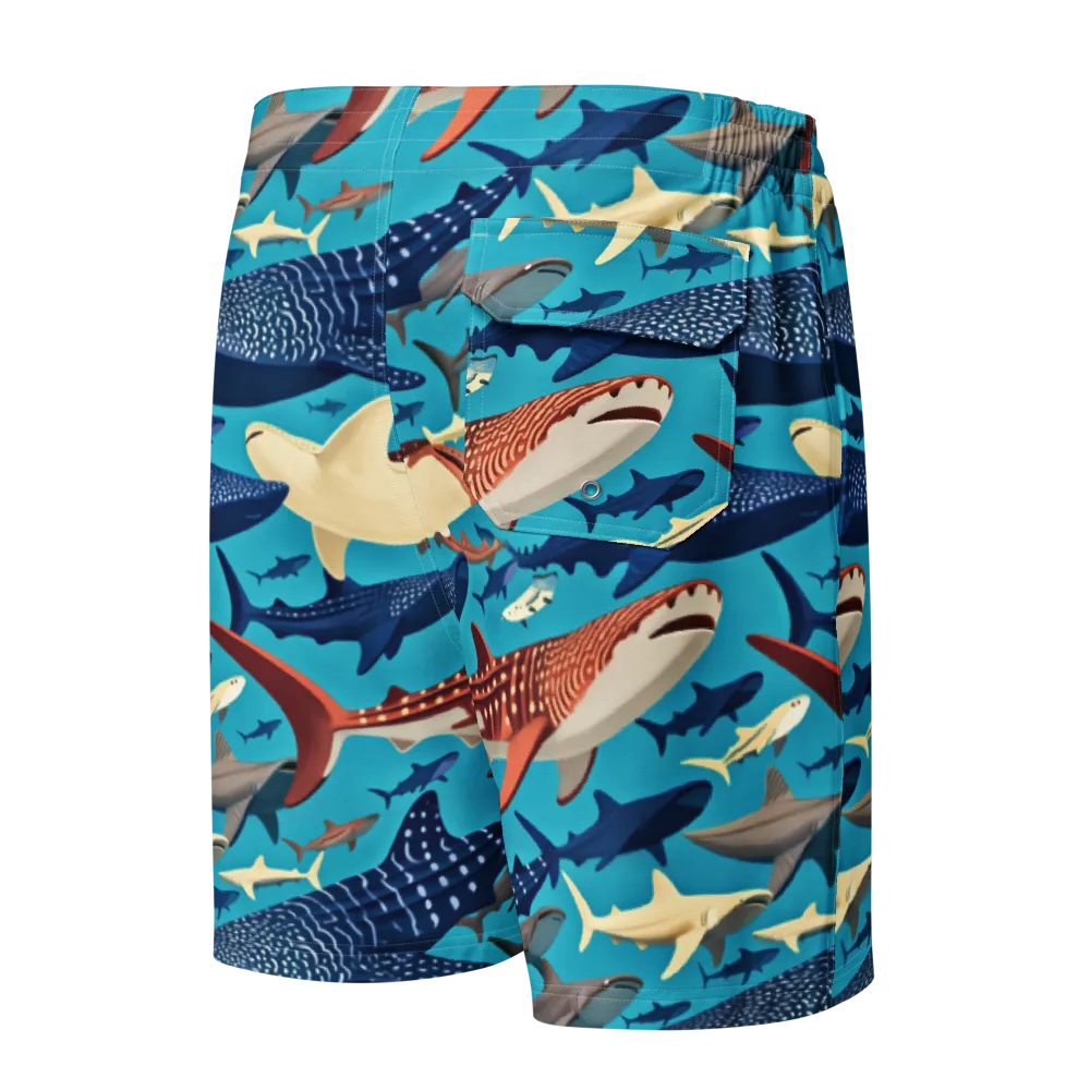 Azure Leviathan on Men's Board Shorts — Back
