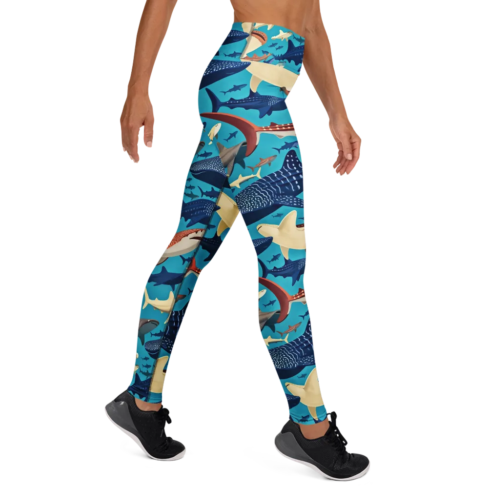 Azure Leviathan on Yoga Leggings — Right