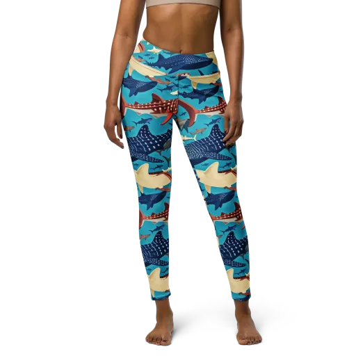Azure Leviathan on a Yoga Leggings