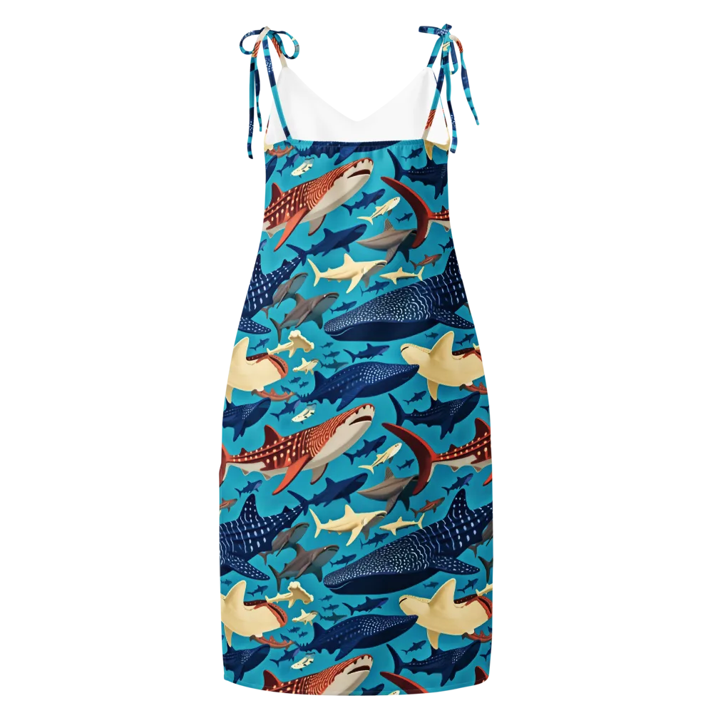 Azure Leviathan on Slip Dress — Back