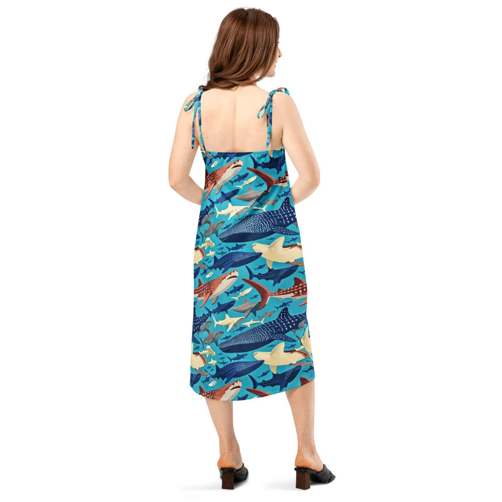 Azure Leviathan on Slip Dress — Back