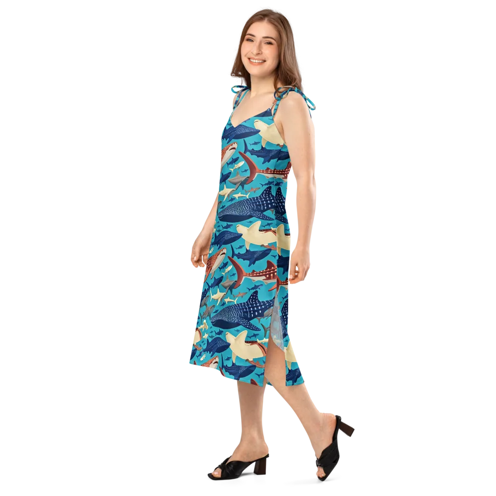 Azure Leviathan on Slip Dress — Left Front