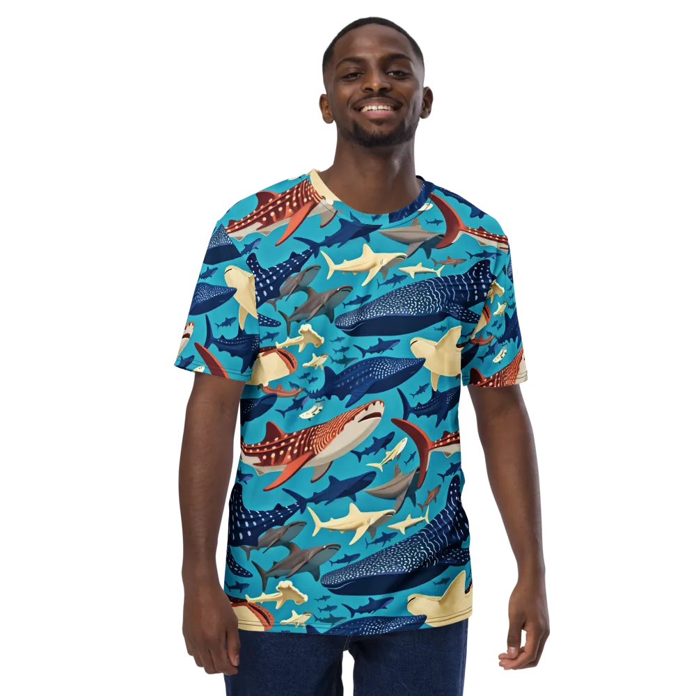 Azure Leviathan on Men's Crew Neck T-Shirt — Front