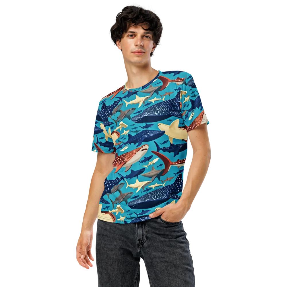 Azure Leviathan on Men's Crew Neck T-Shirt — Front