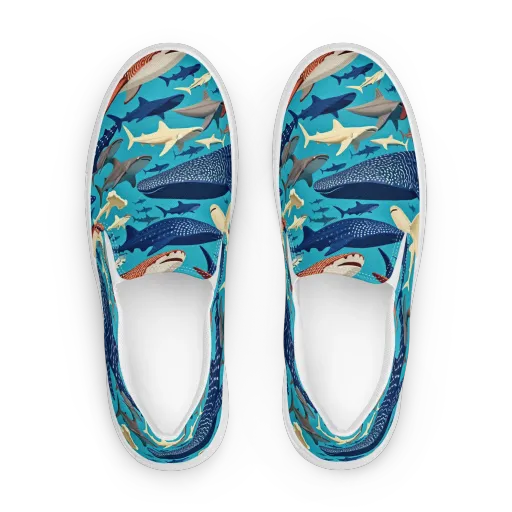 Azure Leviathan on a Women's Slip-On Canvas Shoes