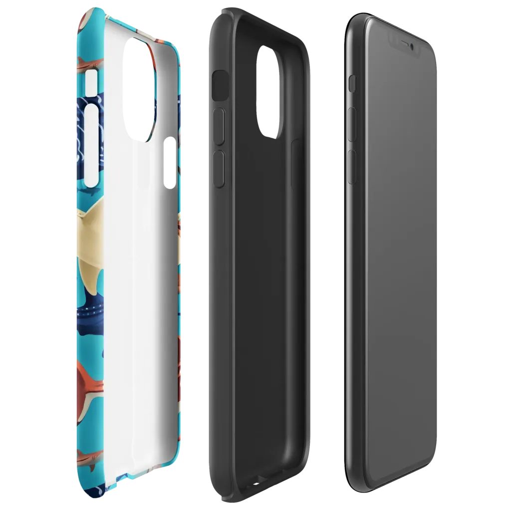 Azure Leviathan on Tough Case for iPhone® — Right