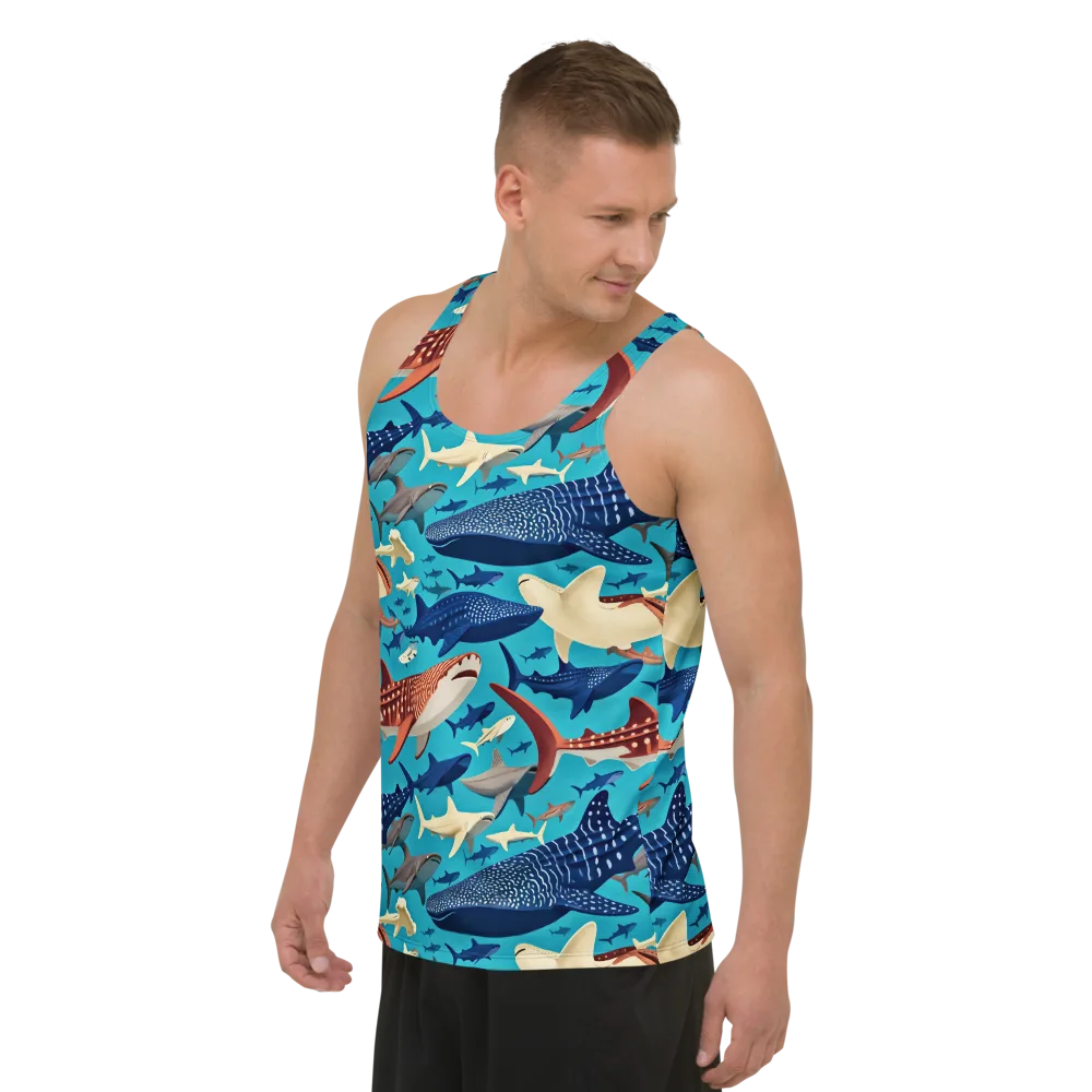 Azure Leviathan on Men's Tank Top — Left Front