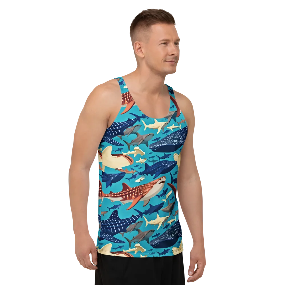Azure Leviathan on Men's Tank Top — Right Front