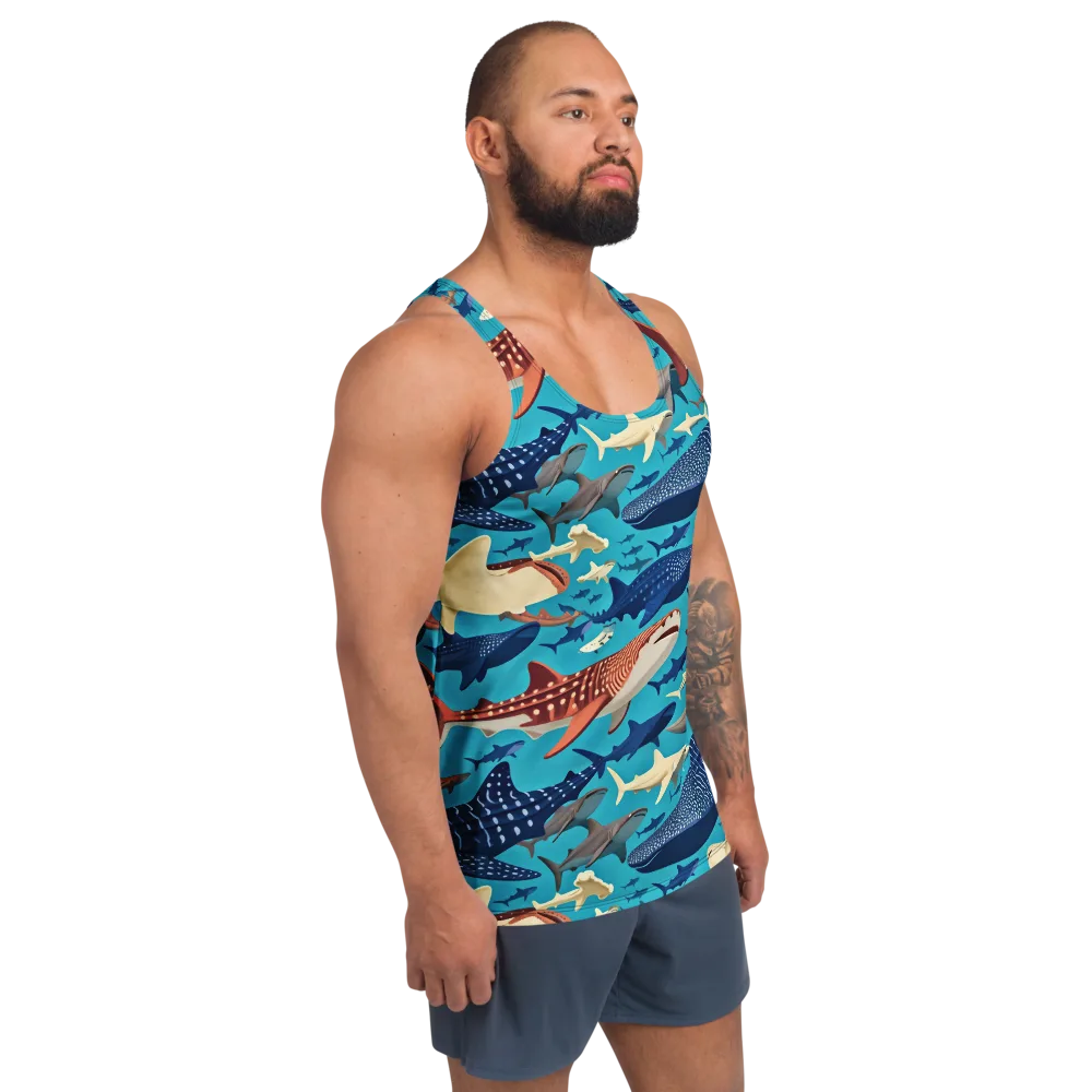 Azure Leviathan on Men's Tank Top — Right Front