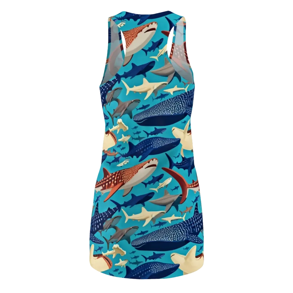 Azure Leviathan on Racerback Dress — Back