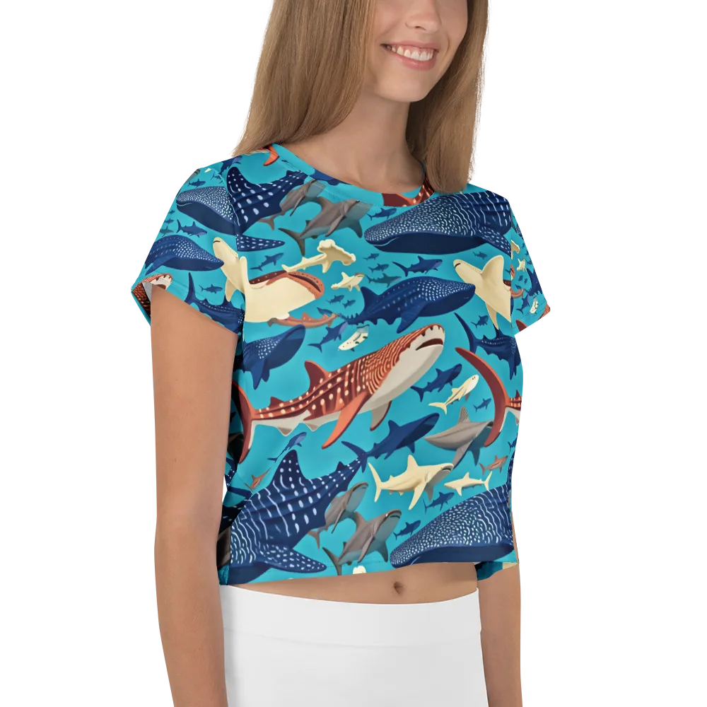 Azure Leviathan on Crop Tee — Right