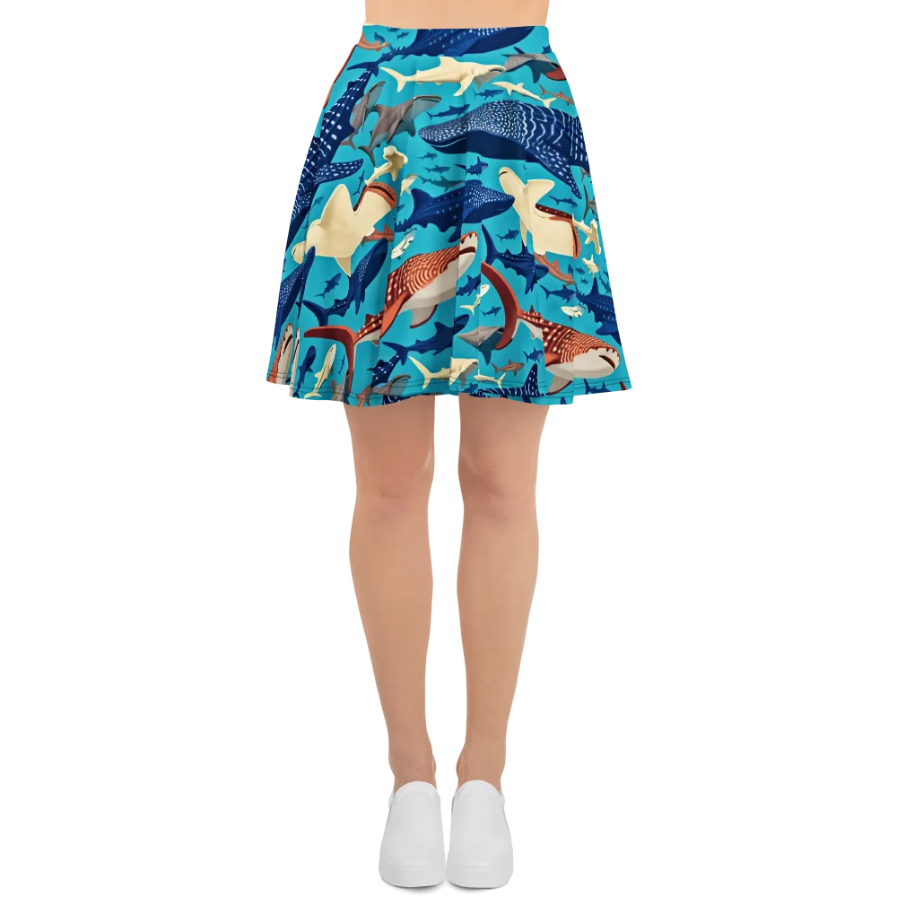 Azure Leviathan on Skater Skirt — Front