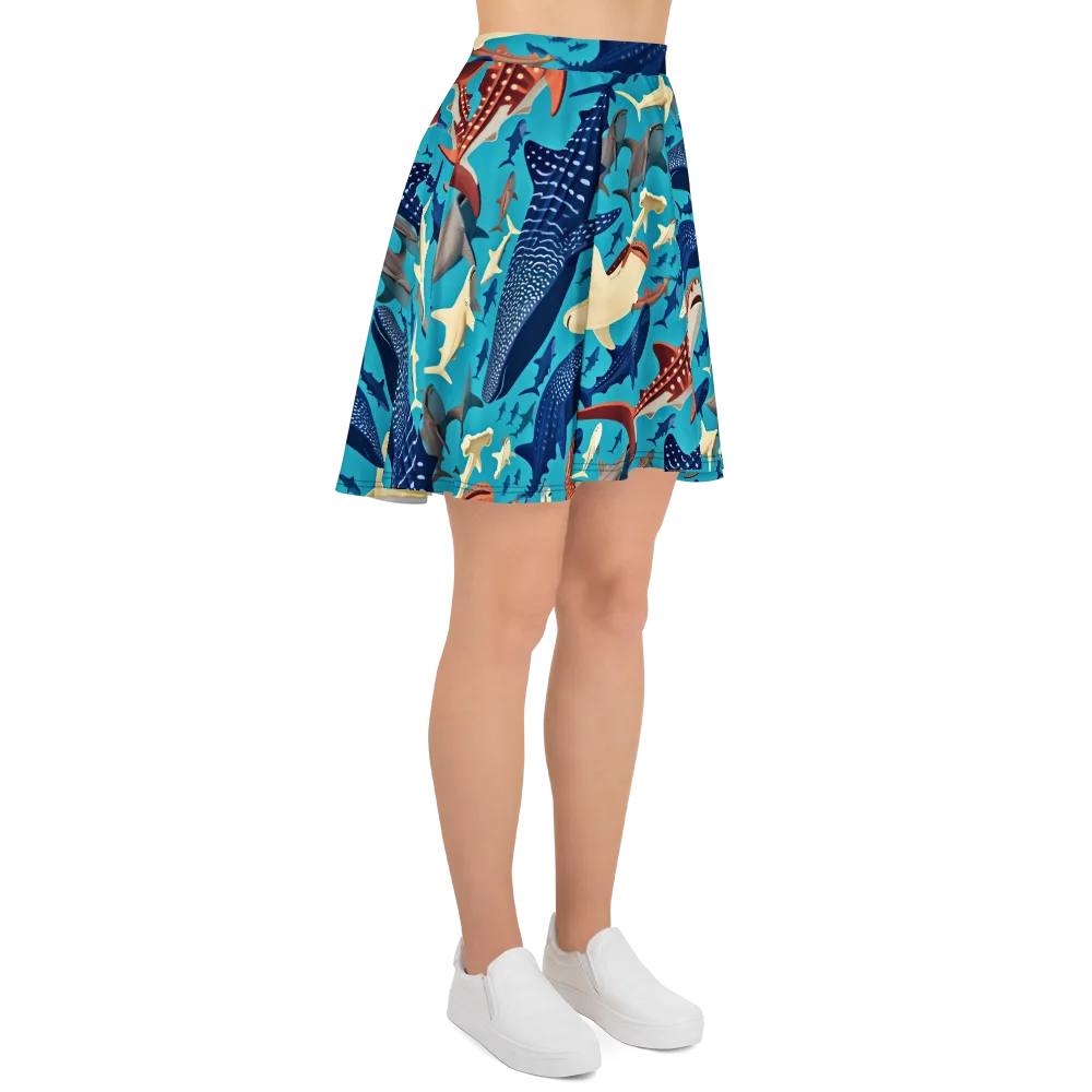 Azure Leviathan on Skater Skirt — Right