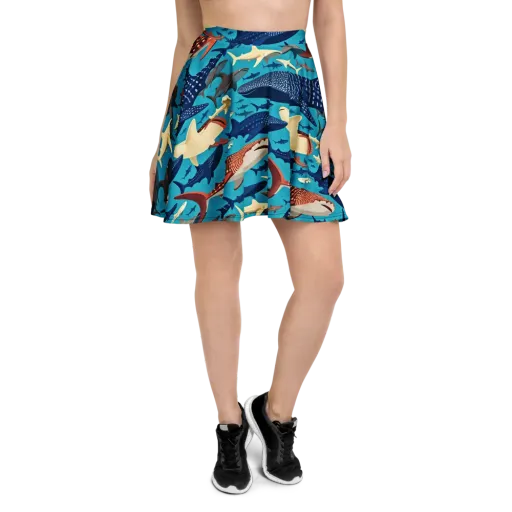 Azure Leviathan on a Skater Skirt
