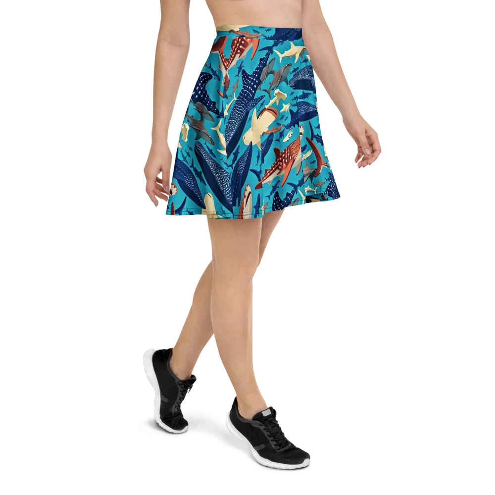 Azure Leviathan on Skater Skirt — Right