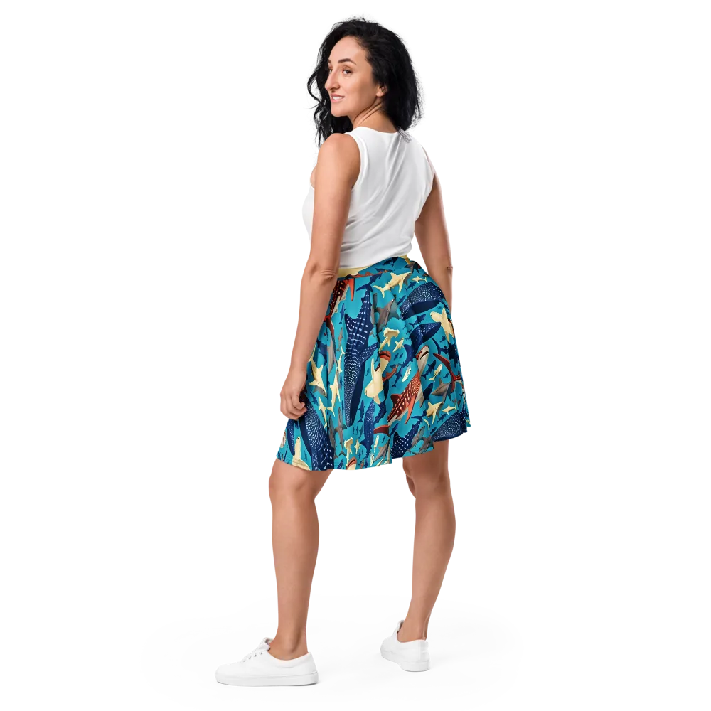 Azure Leviathan on Skater Skirt — Back