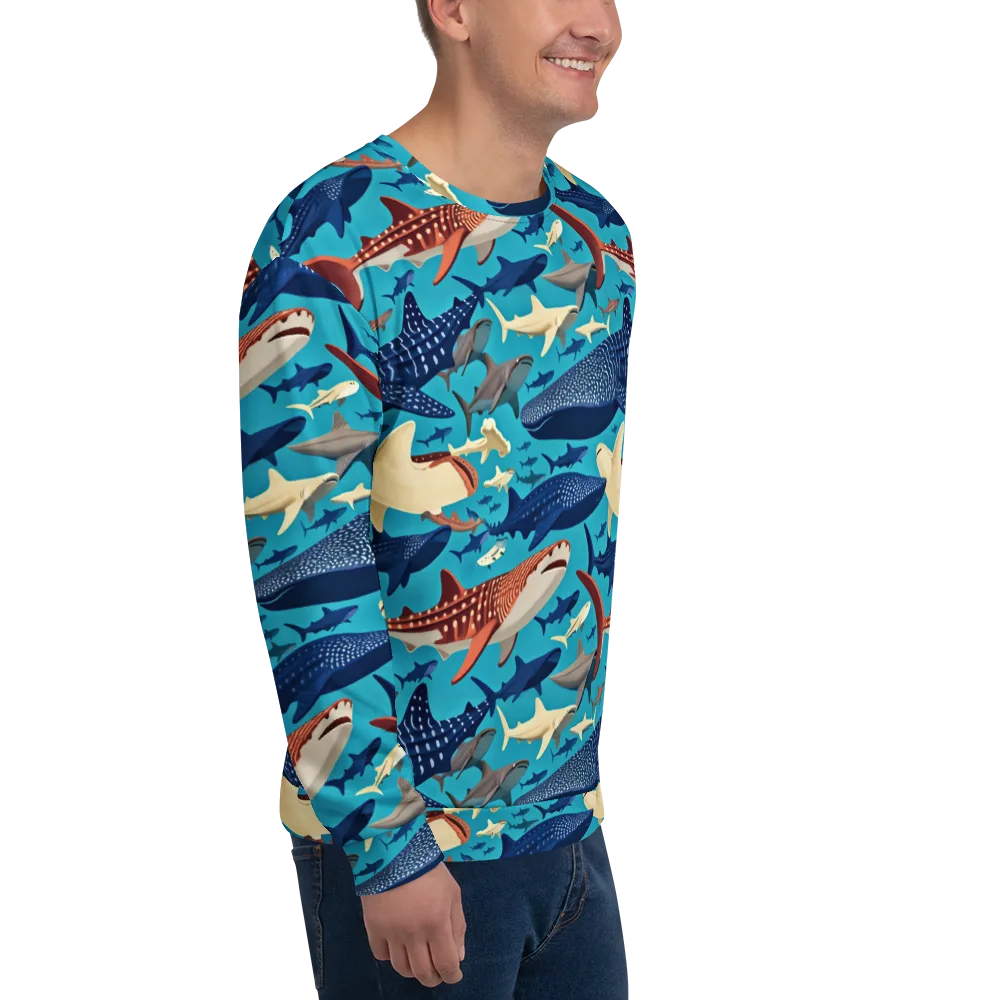 Azure Leviathan on Sweatshirt — Right Front