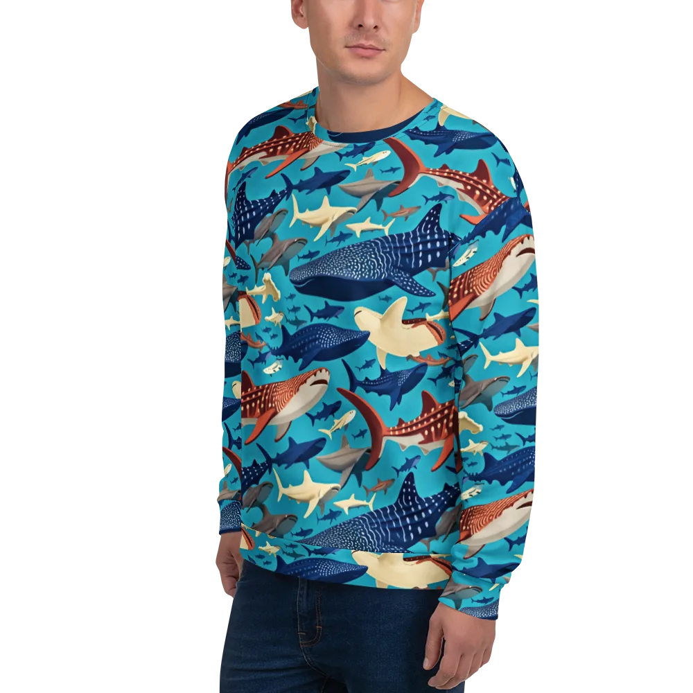 Azure Leviathan on Sweatshirt — Left Front