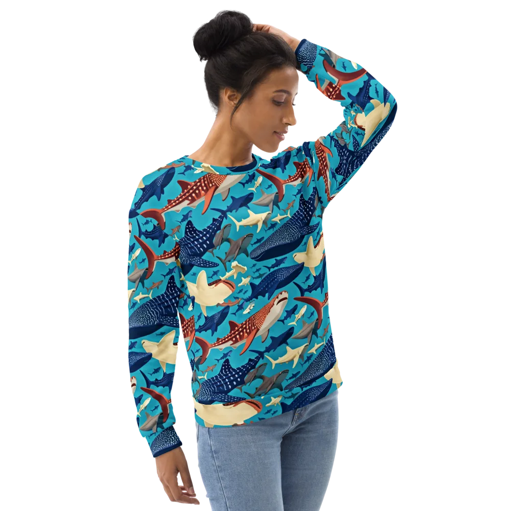 Azure Leviathan on Sweatshirt — Right Front