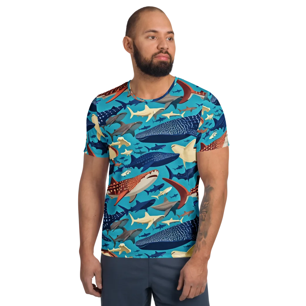 Azure Leviathan on Men's Athletic T-Shirt — Front