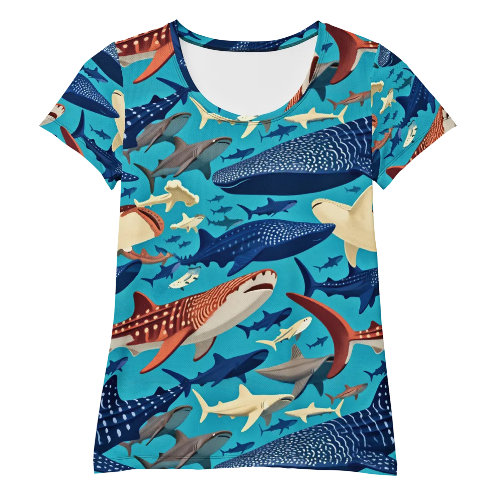 Azure Leviathan on Women's Athletic T-Shirt — Front