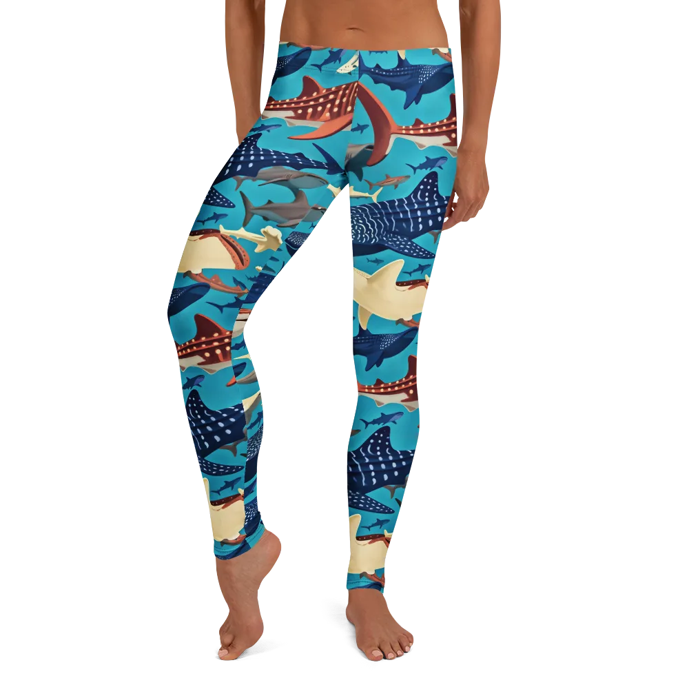 Azure Leviathan on Leggings — Front