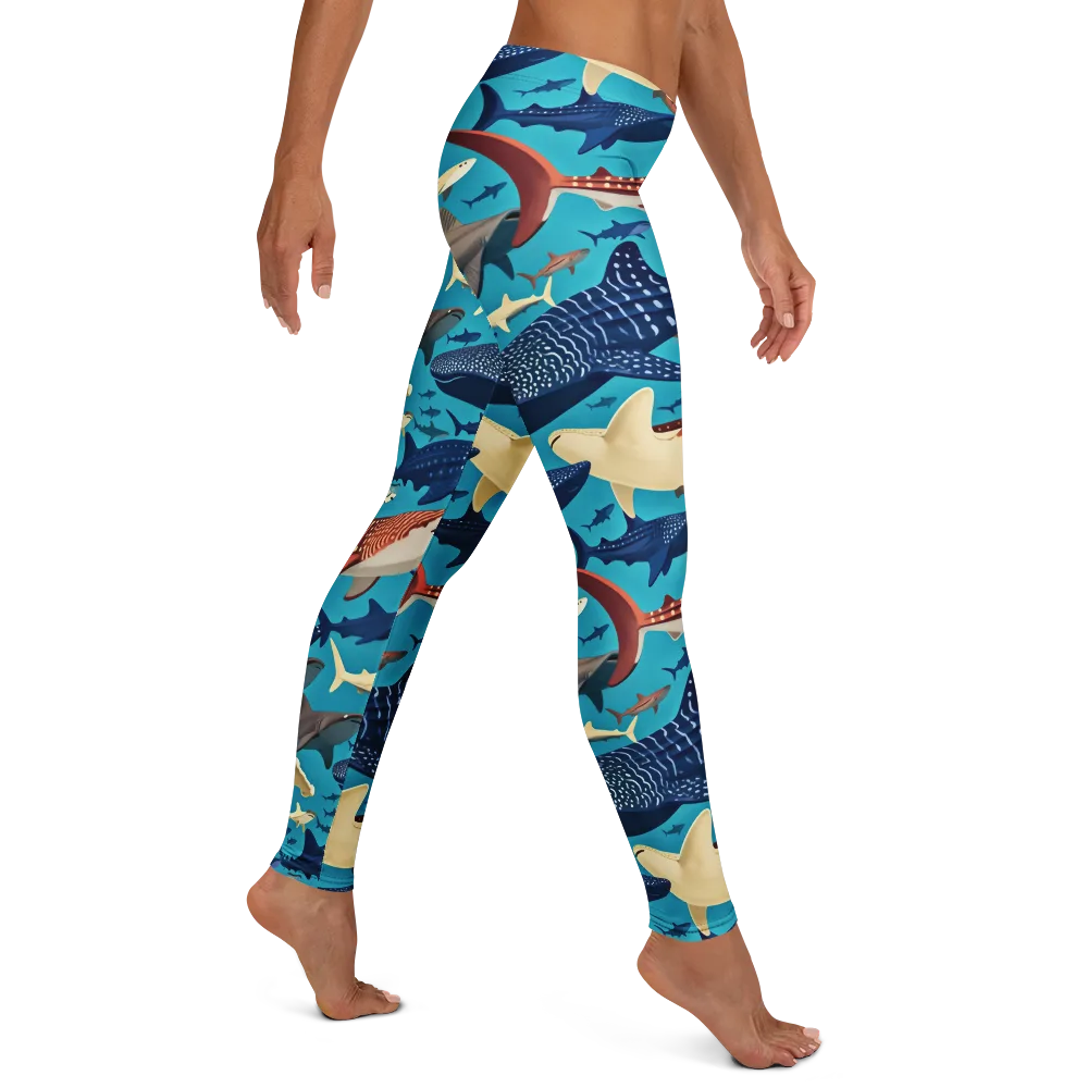 Azure Leviathan on Leggings — Right