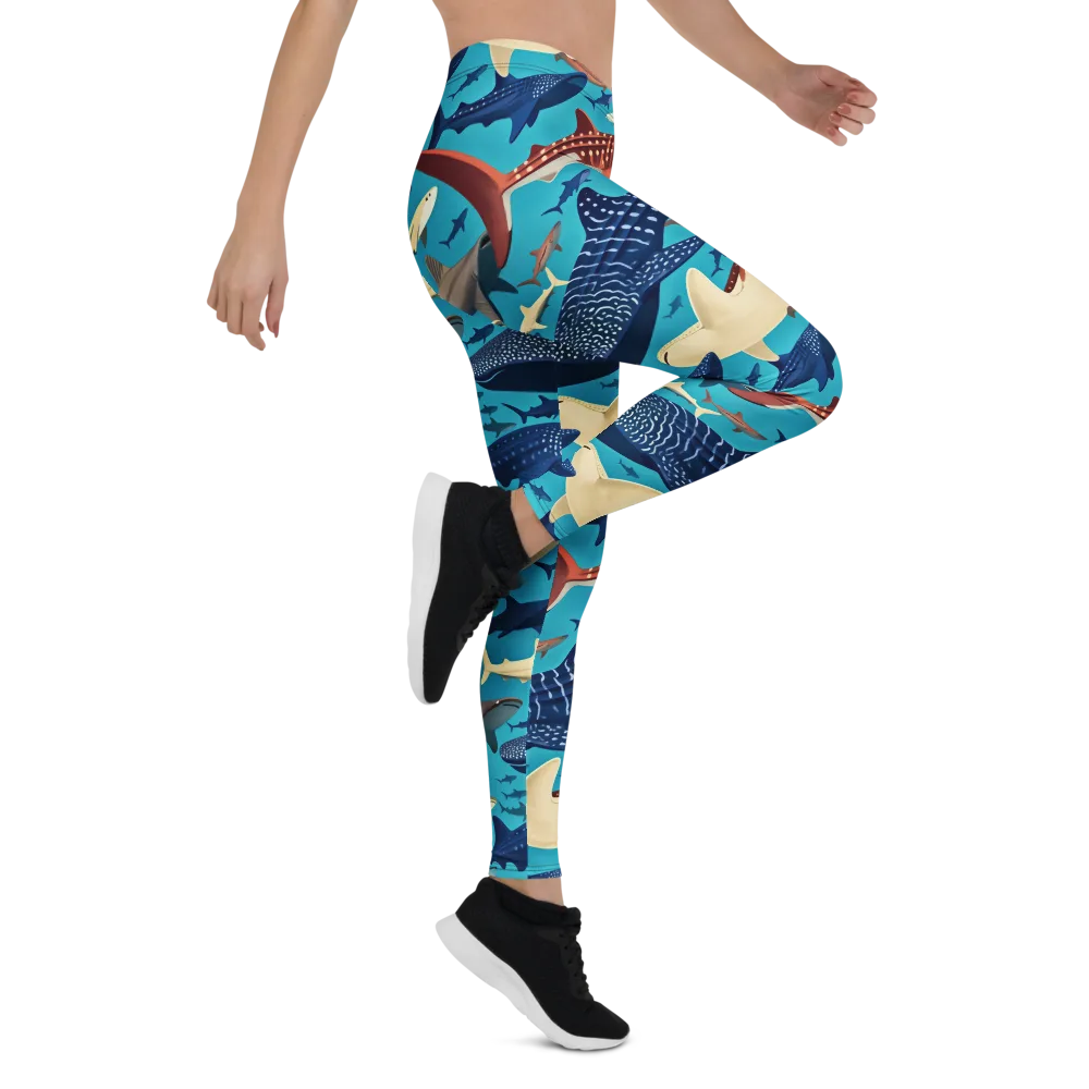 Azure Leviathan on Leggings — Right