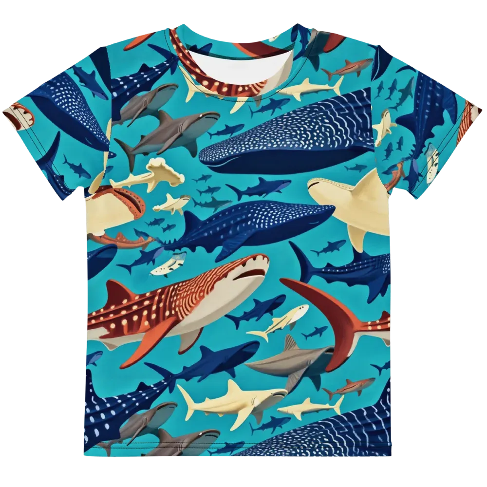 Azure Leviathan on Kids Crew Neck T-Shirt — Front