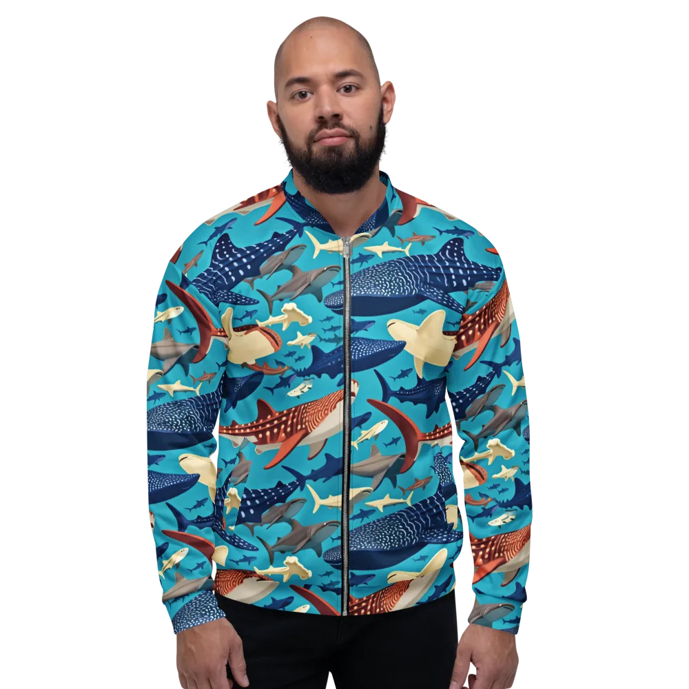 Azure Leviathan on Bomber Jacket — Front