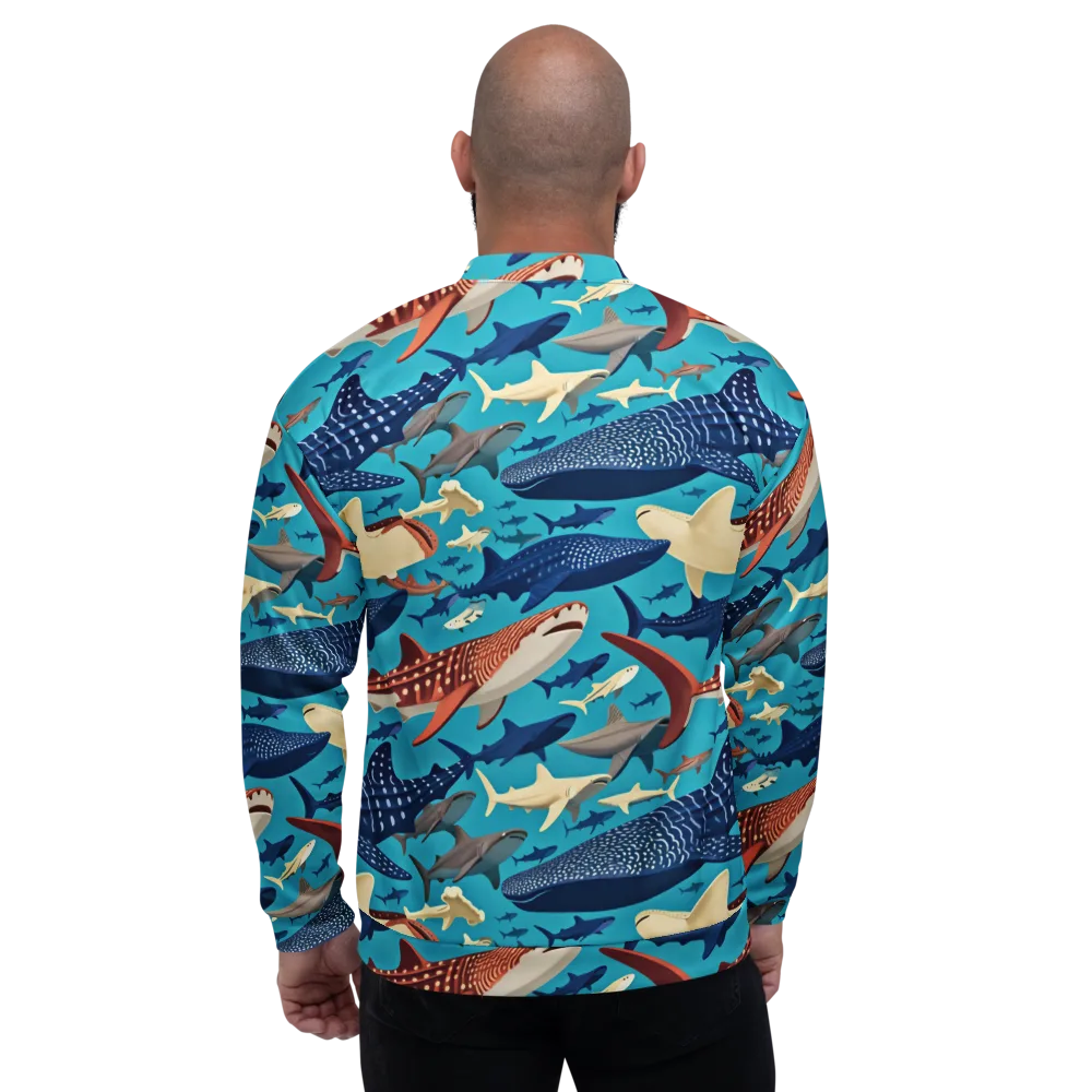Azure Leviathan on Bomber Jacket — Back