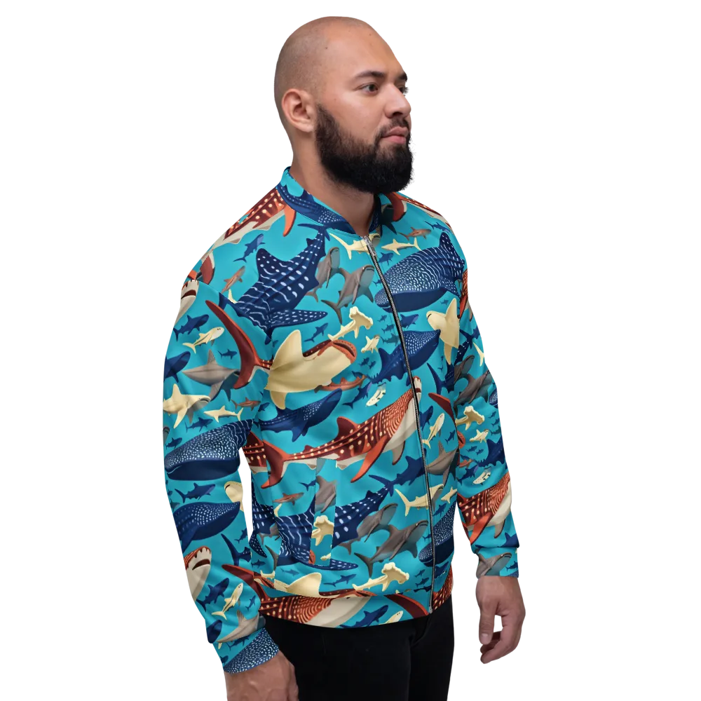Azure Leviathan on Bomber Jacket — Right