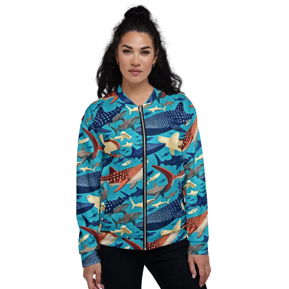 Azure Leviathan on Bomber Jacket — Front