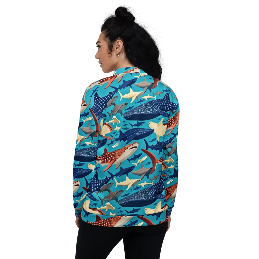 Azure Leviathan on Bomber Jacket — Back
