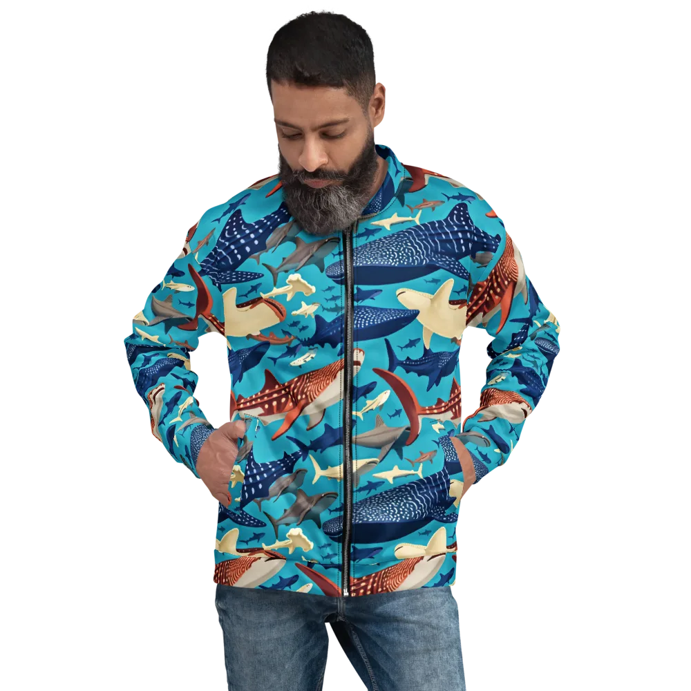 Azure Leviathan on Bomber Jacket — Front