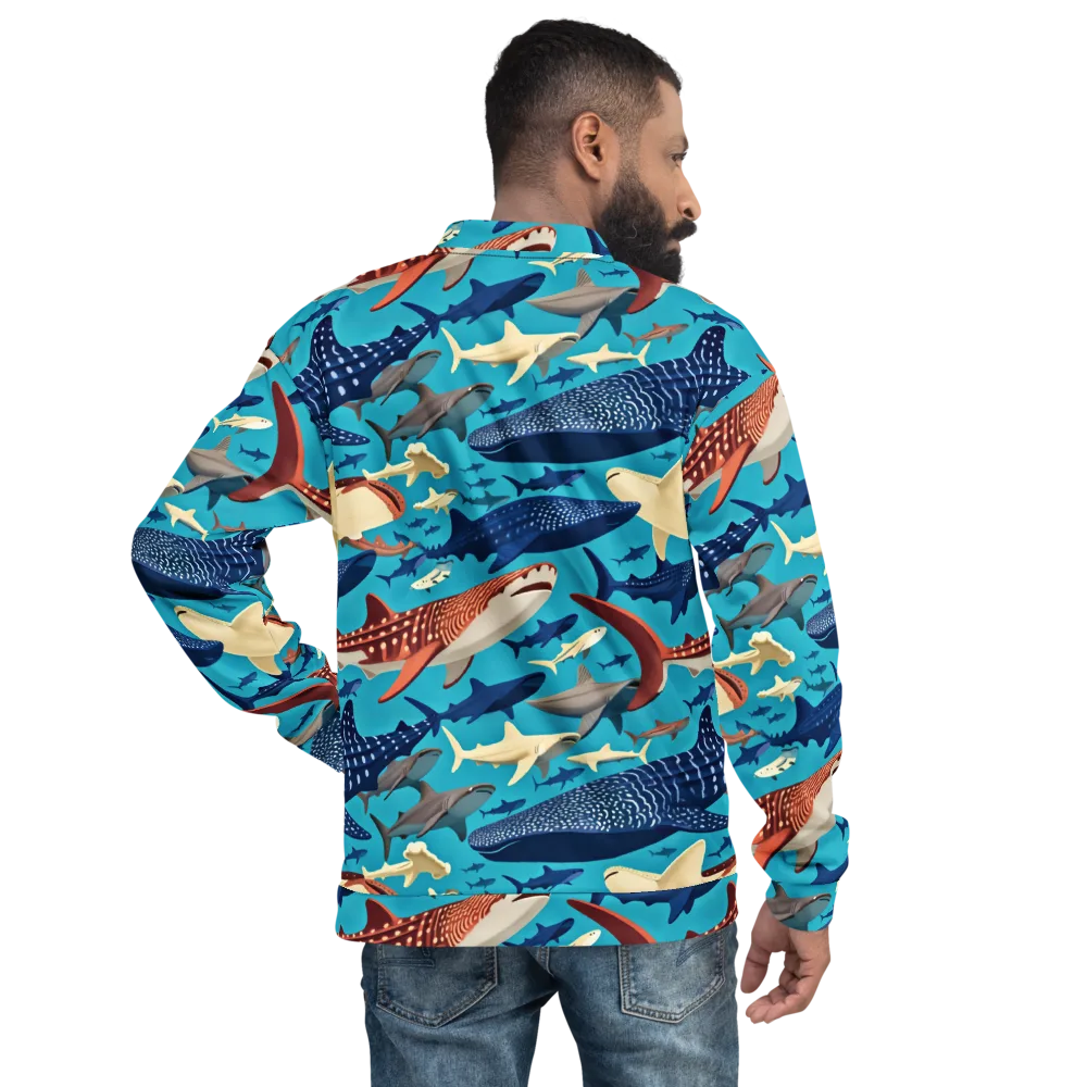 Azure Leviathan on Bomber Jacket — Back