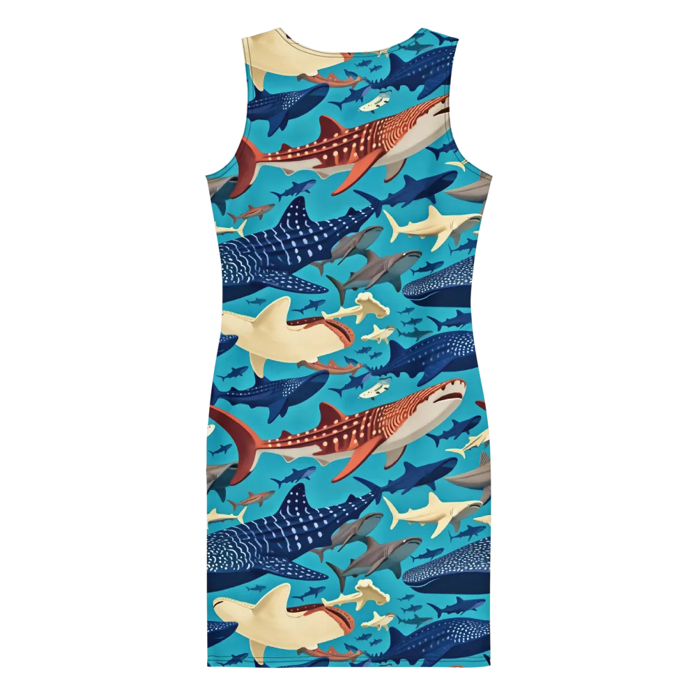 Azure Leviathan on Bodycon Dress — Back