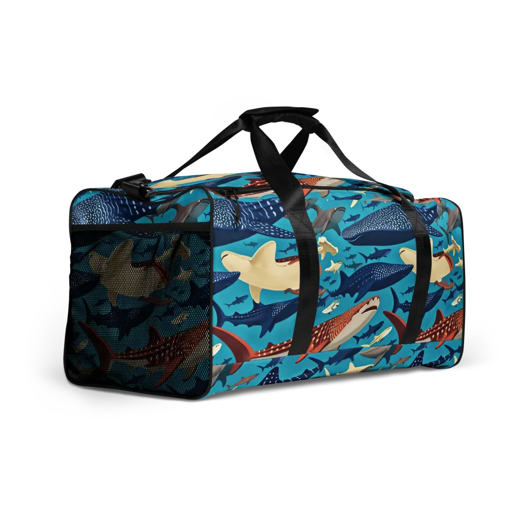 Azure Leviathan on Duffle Bag — Right Front