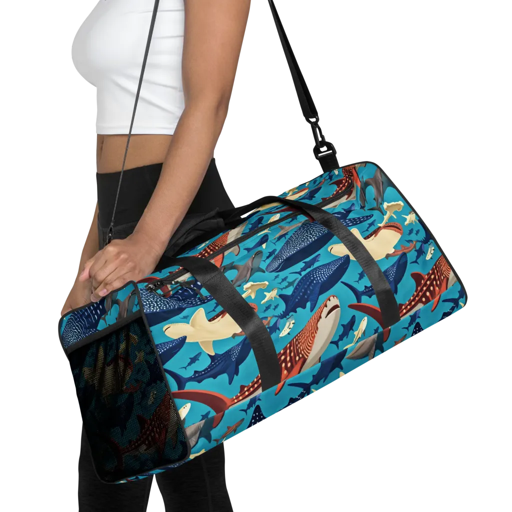 Azure Leviathan on Duffle Bag — Front