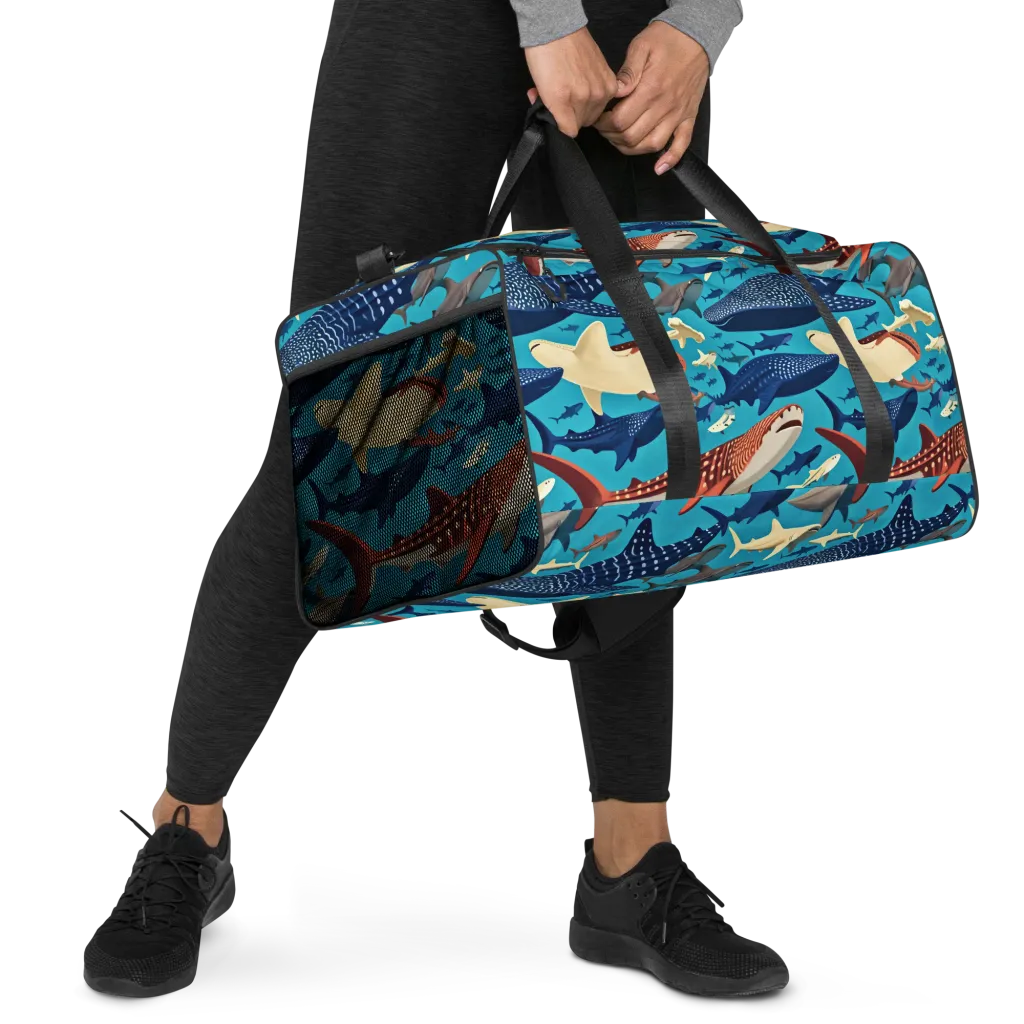 Azure Leviathan on Duffle Bag — Right Front