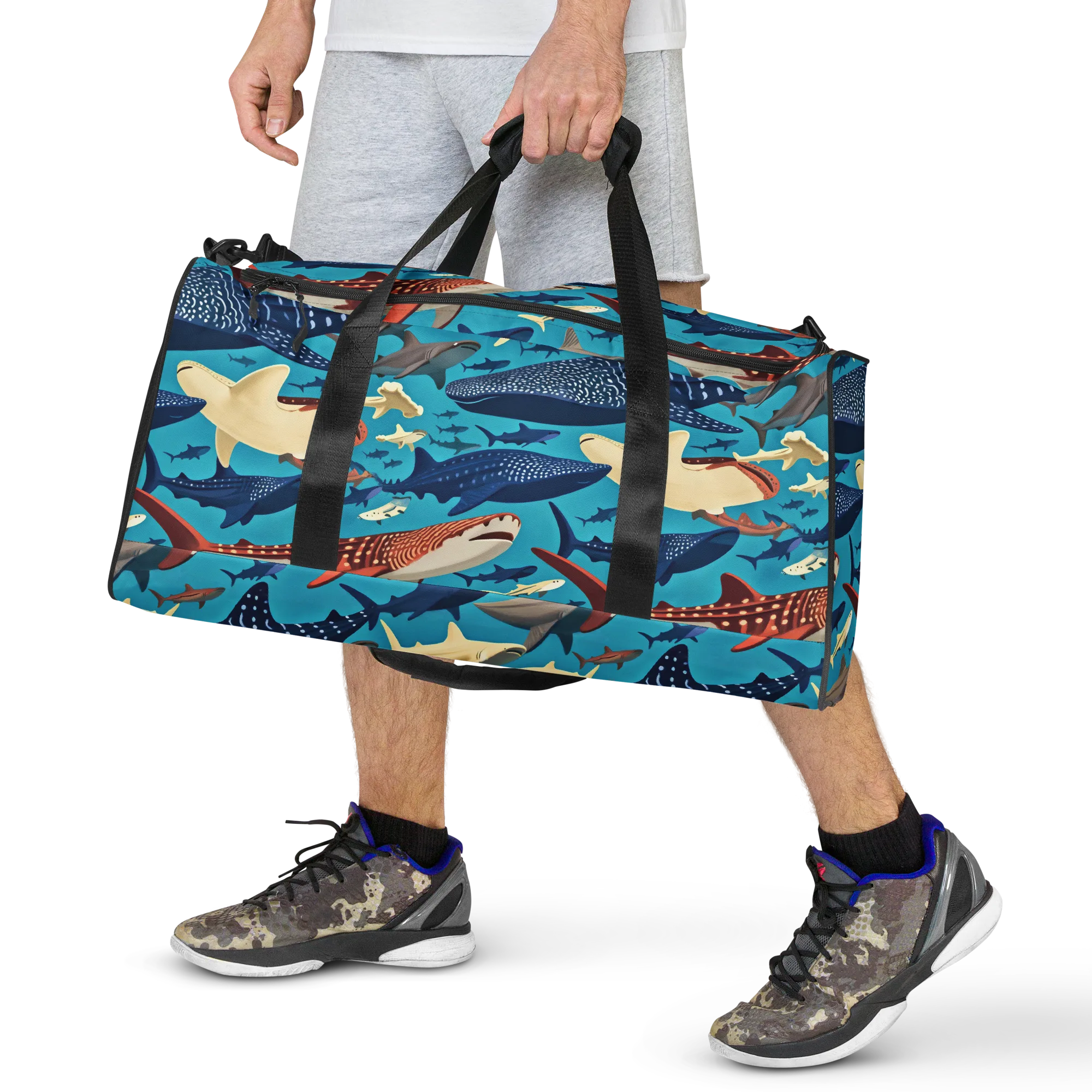 Azure Leviathan on Duffle Bag — Front